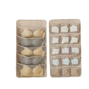 Bolsa de Almacenamiento Colgante de Tela para Puerta Trasera, Ideal para Ropa Interior y Calcetines, Organizador de Ropa Interior para Armario/Dormitorio - Product Image 3