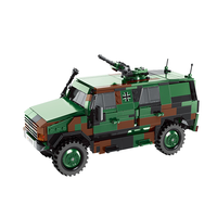 Ensemble de 670 pièces de blocs de construction en plastique pour enfants, char d'assaut Dingo, Panzers, jouet de simulation en briques