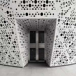 Panneaux de mur-rideau en aluminium perforé anodisé, design minimaliste, anti-corrosion, façade extérieure - Product Image 6