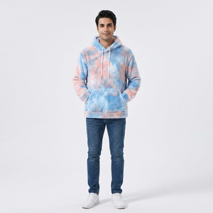 heavyweight t-shirt Custom Tye Dye Hoodies Fashion <b>Hoddies</b> For Men Kangaroo Pocket Tie Dye Faux Fur <b>Fluffy</b> Hoodies Wholesale - Product Image 1