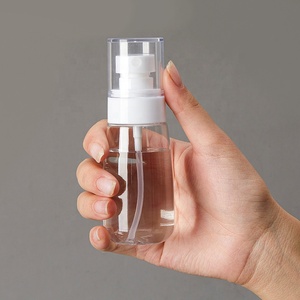 Hot Bán Bán Buôn Rỗng Upg 30Ml 60Ml 80Ml <span class=keywords><strong>100Ml</strong></span> Rõ Ràng Màu Hồng Túi Mỹ Phẩm Du Lịch Petg Nhựa Sương Bơm Phun Chai - Product Image 5