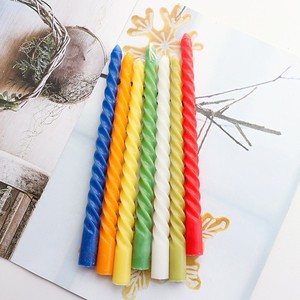 Spiral Taper Candles Colorful Long Rod Candle Wedding Dinner Decoration Saudi Thread Candles Wholesale - Product Image 3