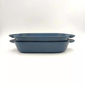 Plat de cuisson en céramique Offre Spéciale avec poignée Steak de boeuf nourriture salade de fruits assiettes à pâtes ustensiles de cuisson <span class=keywords><strong>vaisselle</strong></span> plateau pour four à micro-ondes - Product Image 3