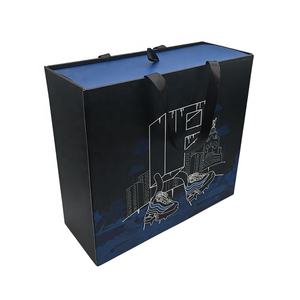 فاخر مخصص أحذية من الورق المقوى المموج حزمة درج انزلاق مربع الأحذية التعبئة والتغليف مع مقبض - Product Image 3