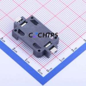 BS-06-B4BK006 Button & Strip Battery Connector SMD Connector Battery Holder CR2032 Phosphor Bronze Tin - Product Image 2