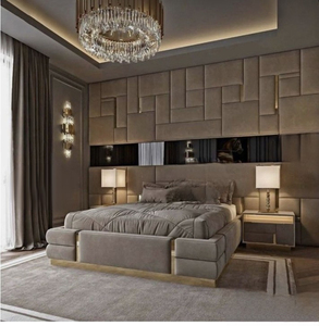 <span class=keywords><strong>Letto</strong></span> <span class=keywords><strong>Matrimoniale</strong></span> di Lusso Personalizzabile in Stile Italiano, Arredamento Camera da <span class=keywords><strong>Letto</strong></span> di Alta Gamma, <span class=keywords><strong>Testiera</strong></span> Alta in Pelle, <span class=keywords><strong>Letto</strong></span> King Size Moderno di Lusso - Product Image 3