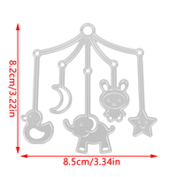 AAGU New Metal Cutting Dies mold Scrapbooking Craft Cutting Die Moon Animal Wind Chime Metal Craft Dies for Invitation Card