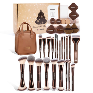 MAANGE Personalizado OEM&ODM Set de Brochas de Maquillaje de 21 Piezas, Borlas de Polvo de 12 Piezas, Bolsa de Maquillaje, Brochas para Base, Sombra de Ojos, Polvo Suelto y Colorete - Product Image 1