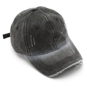 OEM Low Moq personalizar bordado Logo 6 paneles de algodón lavado ala curva gorra de béisbol ajustable desgastado en blanco papá sombrero - Product Image 3