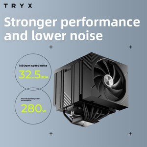 Enfriador de CPU TRYX TURRIS 620 con Pantalla HD de 5 Pulgadas, Disipador de Calor de Cobre y Aluminio, Rodamiento Fluido, Bajo Nivel de Ruido 32.5dBA - Product Image 2