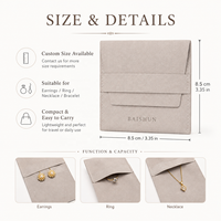 Pochette à bijoux en microfibre lavande, taille personnalisée, rabat ajustable, anti-rayures, logo OEM personnalisé