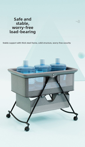 Lit bébé pliable portable moderne Mingtu K606 avec roues, en métal et coton, moustiquaire multifonctionnelle, chambre à coucher, 0-36 mois - Product Image 3