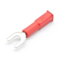 Connecteur de borne en cuivre pur, fiche banane 6mm ouverte, prise d'alimentation DCC, fourche de câblage en U, prise banane 4mm, rouge noir