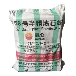 China Kunlun Wax 54 56 58 60 Fully Refined Paraffin Wax Candle Making Solid Wax
