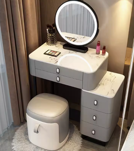 Set Toeletta Artistica con Specchio LED Personalizzato Best-Seller, Mobile Contenitore Integrato e Tavolo da Trucco - Product Image 4