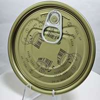 307 #   Boîte en fer blanc doré de 83,3 mm avec ouverture facile et revêtement intérieur en aluminium pour pâte