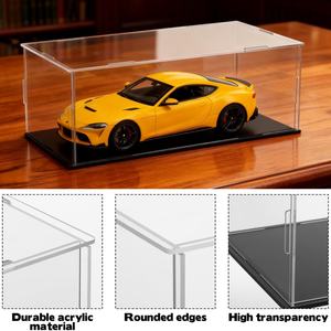 Stylish Eco-Friendly Clear Acrylic <b>Display</b> <b>Case</b> with Black Base Pre-Assembled Great Gift for Car Collectors - Product Image 2