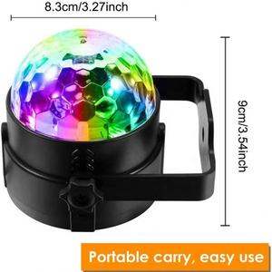 Vente flash : Lumières de fête à boule disco RGB activées par le son, télécommande, lumière stroboscopique de scène RGB, équipement d'éclairage de scène - Product Image 2