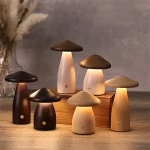 Wooden Mushroom Lamp Mushroom cloud lamp Light Decor for Gifts mushroom lamp table