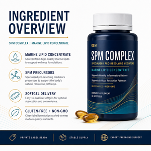 Concentrato di Lipidi Marini in Softgel con Precursori SPM e Omega <span class=keywords><strong>3</strong></span> per Marchi di Benessere, Fornitura OEM ODM per Private Label - Product Image 2