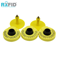 RAFID 134.2KHZ ISO11784/UHF code à barres vache boucle d'oreille cochon bétail chèvre étiquette d'oreille Animal bétail étiquette d'oreille pour mouton produit chaud 2019 PLC