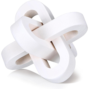 Eslabones de cadena de madera de 3 eslabones tallados a mano para mesa de centro sala de estar estantería chimenea <span class=keywords><strong>TV</strong></span> gabinete escritorio decoración se adapta a todos - Product Image 1