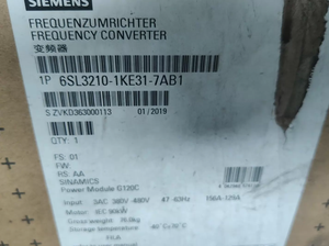 Convertisseur de fréquence VFD 6SL3210 1KE31 7AB1 G120C 45kW 3AC 380 480V USS MODBUS RTU STO Classe A avec filtre - Product Image 2