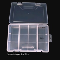 Boîte de rangement transparente en plastique PP de haute qualité, détachable, pour bijoux, cosmétiques, pièces, organisation et classification
