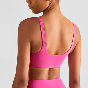 Venta al por mayor de ropa de entrenamiento activa logotipo personalizado conjuntos de yoga V espalda Scrunch sin costuras Yoga gimnasio Fitness conjuntos deportivos - Product Image 3