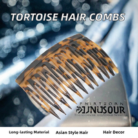 Peignes à cheveux latéraux de style chinois, mode française, marque privée, écaille de tortue