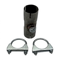 Collier de serrage en acier inoxydable pour sonde Lambda 51 mm (2 po) – Connecteur de réparation de tuyau d'échappement avec 2 colliers de serrage