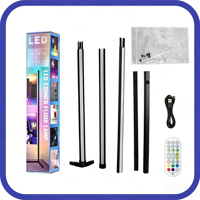 Lampe de sol LED avec commande intelligente par application, lampe d'angle pour chambre à coucher, lumière ambiante musicale RGB changeante de couleur