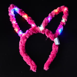 2023 New Style LED Leuchten Blinkende Glühen Haar bänder LED Katzen ohr Glühen Stirnband Frauen Mädchen Kostüm Stirnband für Neon Party - Product Image 4