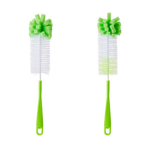 Customized Household Long-<b>Handled</b> Silicone PP <b>Sponge</b> Bottle Brush Scrubbing Style for Kitchen Cleaning Removable Baby-Friendly - Product Image 1