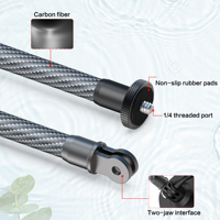 Perche à selfie en fibre de carbone avec filetage 1/4 pour Insta360 X5 X4 X3/GoPro Hero 13 12/Caméra d'action DJI