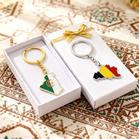 Individueller UV-Druck Weltkarte Zinklegierung Schlüsselanhänger Persönlicher Stil Internationale Reisekultur Elemente Sehenswürdigkeiten Souvenir Geschenk