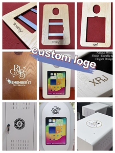 Nouvelle conception de photomaton de mariage rétro en bois double face avec support d'<span class=keywords><strong>imprimante</strong></span> compatible iPad, prix de gros portable - Product Image 5