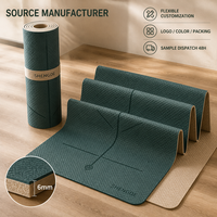 Tapis de Yoga TPE Antidérapant Personnalisable avec Logo Gratuit pour Homme ou Femme, Idéal pour Pilates et Fitness, Alignement Parfait