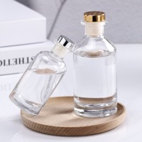 Flacon diffuseur d'arômes en verre transparent haut de gamme 200 ml, flacon vide pour reconditionnement, ornement décoratif