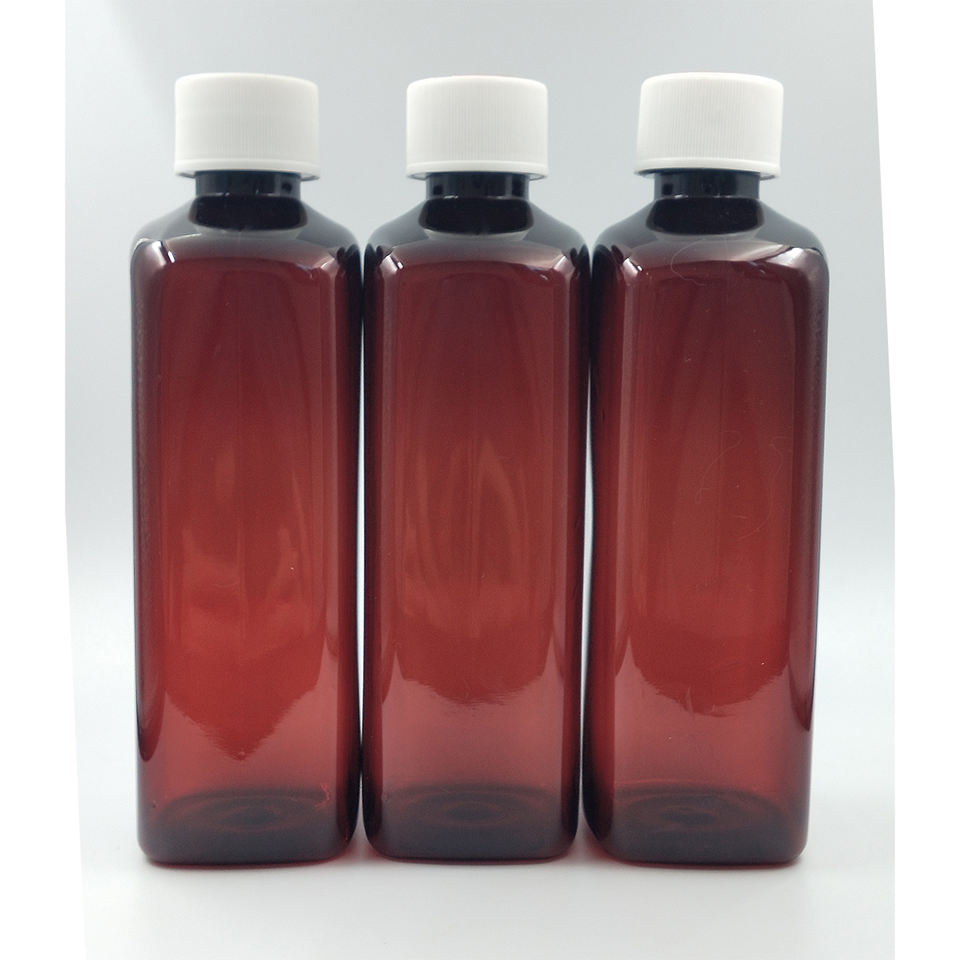 Empty Syrup Amber Empty Cough Syrup Bottle Pharmaceutical Bottles 16oz PET Plastic ...