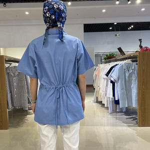 Divise Ospedaliere <span class=keywords><strong>Blu</strong></span> per Donne, 100 Set di Camici per Infermiere in Poliestere/Cotone Twill, Traspiranti e Confortevoli, Personalizzabili per Personale Medico - Product Image 4