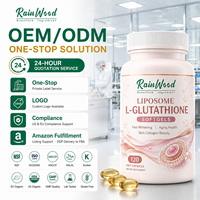 Rainwood L-glutathion en gélules : Complément éclaircissant réduit pour la peau, avec collagène et L-glutathion en capsules molles