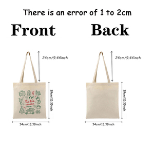 Sac fourre-tout en toile durable à motif de Noël, vintage, personnalisé, réutilisable, pour femme, sac à bandoulière, sur mesure - Product Image 2