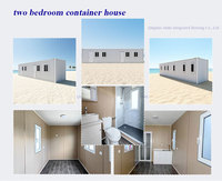 Maison préfabriquée de 40 pieds à deux chambres en conteneur maritime, design moderne pour logement de travailleurs de chantier, bureau ou bâtiment résidentiel