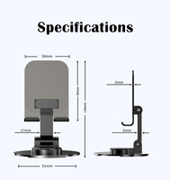 Support de téléphone portable en plastique moins cher d'usine, rotatif à 360°, pliable, support de téléphone portable pour iPhone iPad tablette