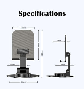 Soporte de Escritorio para Teléfono Celular de Plástico Más <span class=keywords><strong>Barato</strong></span> de Fábrica, Giratorio 360°, Plegable, Soporte para Teléfono Móvil <span class=keywords><strong>con</strong></span> Base de Metal para <span class=keywords><strong>Iphone</strong></span>, Ipad, Tablet - Product Image 4
