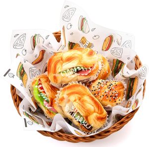 Papier d'emballage alimentaire en PE anti-graisse écologique avec impression de logo personnalisé pour hamburgers, pâtisseries et lait - Product Image 1