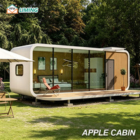 Maison préfabriquée modulaire de luxe en forme de cabane Apple personnalisée, maison mobile miniature pour complexe hôtelier, séjour en famille, camping