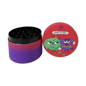 <b>Herb</b> Grinder 6 Pcs Display <b>Box</b> Round Magnetic Plastic Dry <b>Herb</b> Grinder With Sharp Teeth Colorful Design For Smooth Grinding - Product Image 4