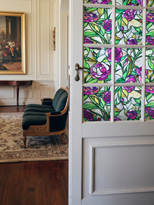 <span class=keywords><strong>Film</strong></span> décoratif statique pour fenêtre, style français, effet givré, sans colle, contrôle de la confidentialité, pour l'été - Product Image 3